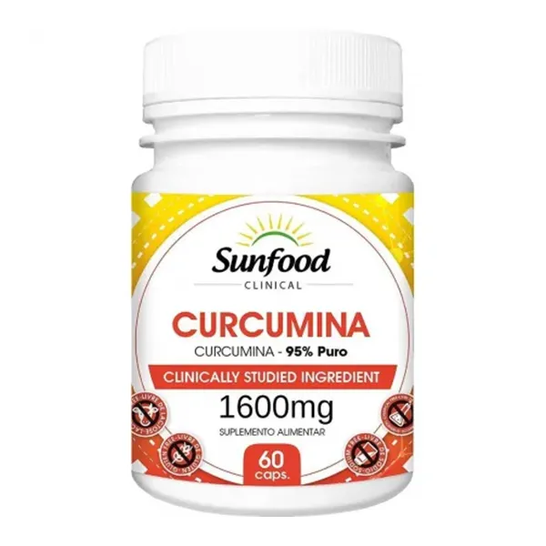 Curcumina + Piper c 60 cps SUNFOOD – Empório Natural Mais